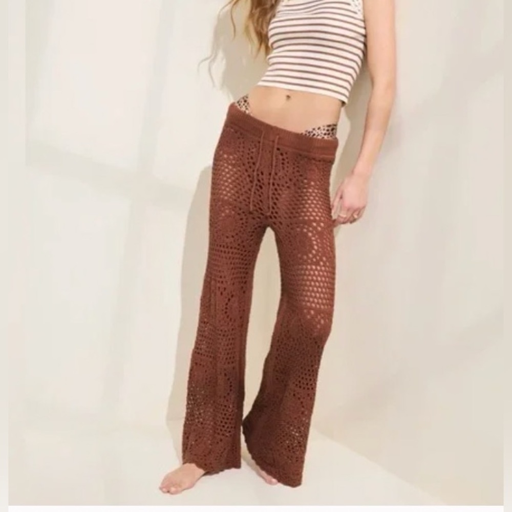 NWT Aerie Crochet Party Pant, color horizon, size Small Long